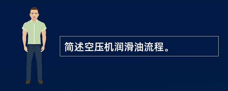 简述空压机润滑油流程。