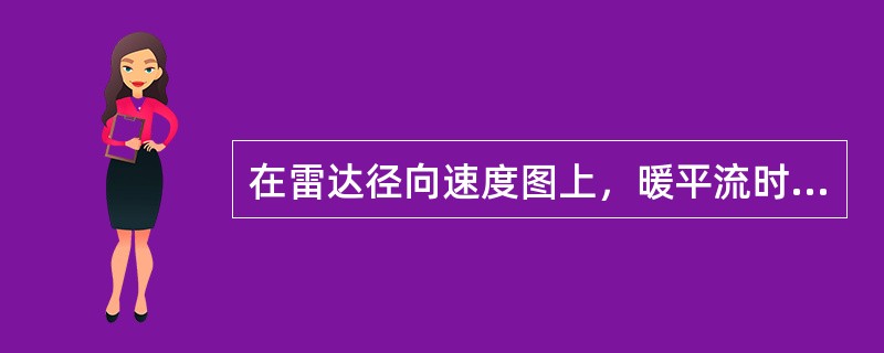 在雷达径向速度图上，暖平流时零值等风速线呈（）型，冷平流时呈反（）型。