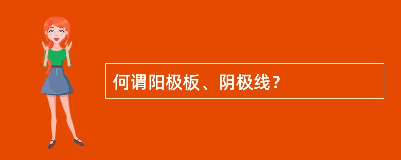 何谓阳极板、阴极线？