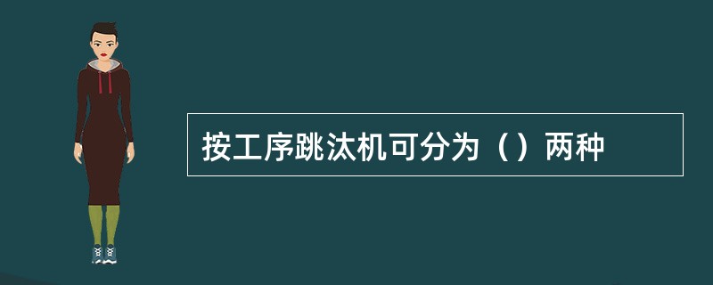 按工序跳汰机可分为（）两种