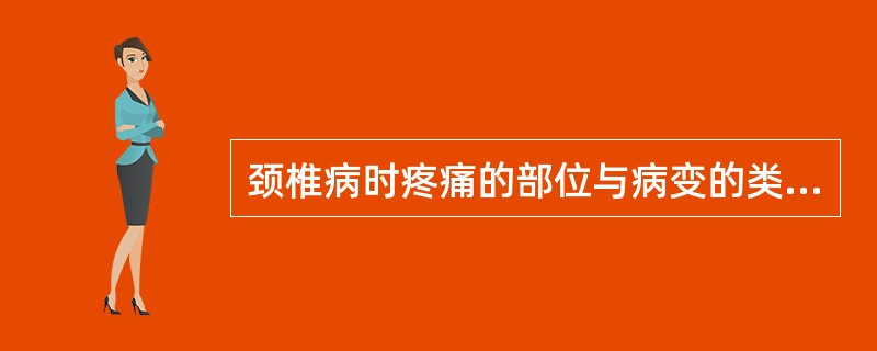 颈椎病时疼痛的部位与病变的类型和部位有关，"出现下肢无力、躯干麻木，并引起步态异