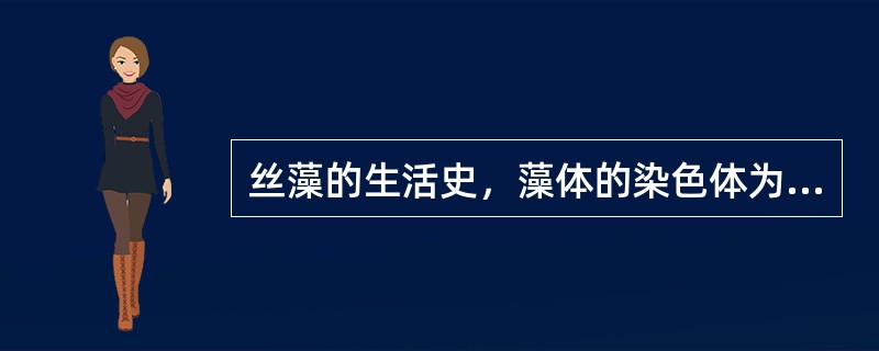 丝藻的生活史，藻体的染色体为（），减数分裂在（）时进行。