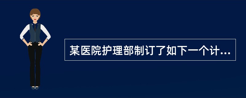 某医院护理部制订了如下一个计划："经过培训的测试，护士正确给药的服务质量达到10