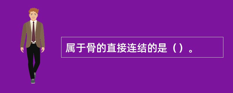 属于骨的直接连结的是（）。