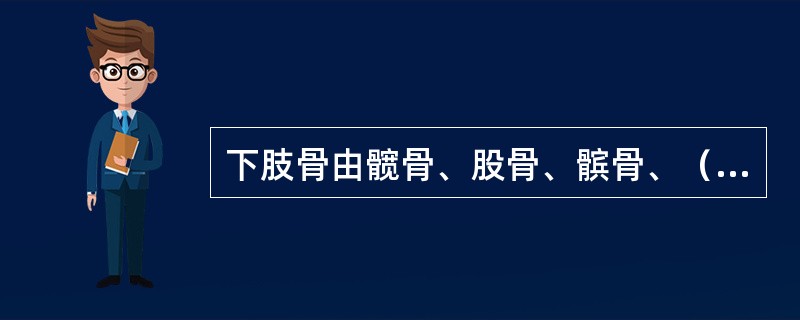 下肢骨由髋骨、股骨、髌骨、（）、足骨组成。