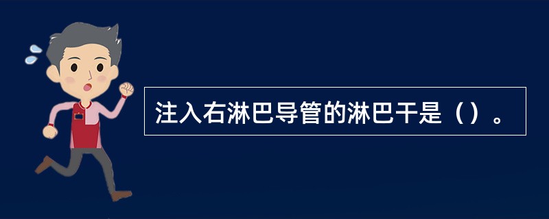 注入右淋巴导管的淋巴干是（）。