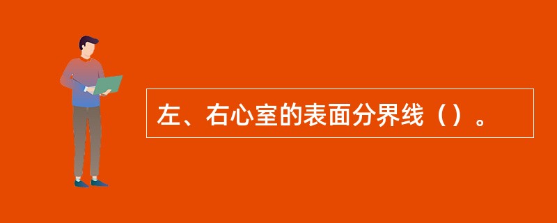 左、右心室的表面分界线（）。