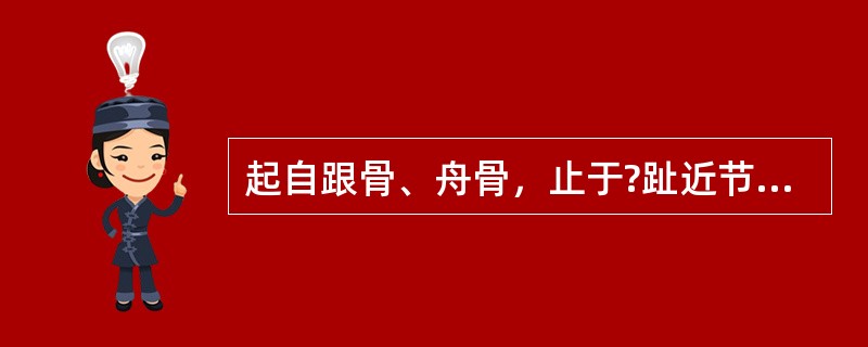 起自跟骨、舟骨，止于?趾近节趾骨底的肌是（）。