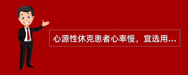 心源性休克患者心率慢，宜选用（）