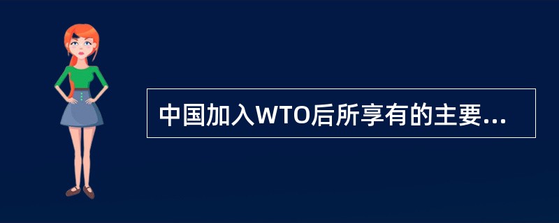 中国加入WTO后所享有的主要权利包括哪些？