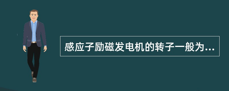 感应子励磁发电机的转子一般为凸极式。