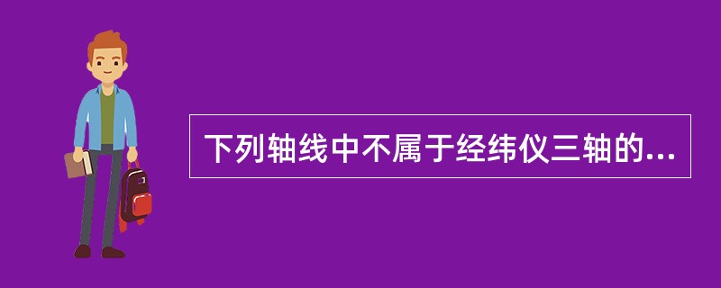 下列轴线中不属于经纬仪三轴的是（）。