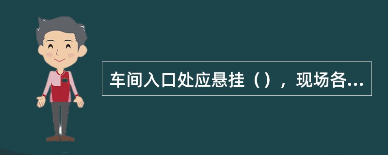 车间入口处应悬挂（），现场各类标志应清楚明确、整齐美观。