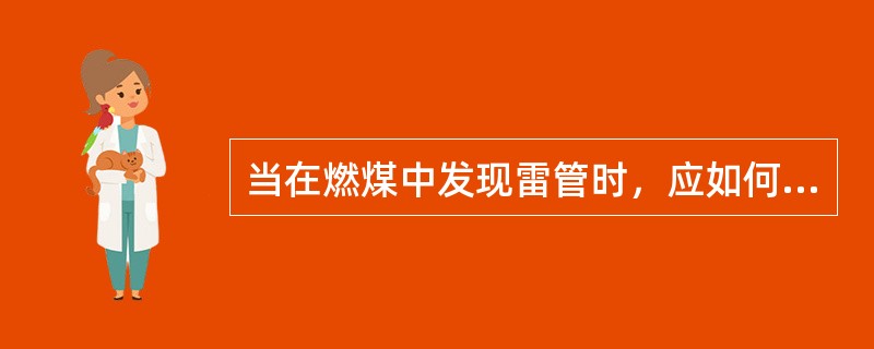 当在燃煤中发现雷管时，应如何处理？