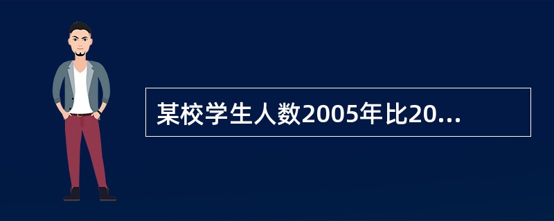 某校学生人数2005年比2004年增长了8%，2006年比2005年增长了15%