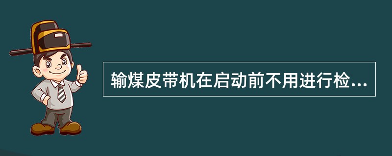 输煤皮带机在启动前不用进行检查。（）