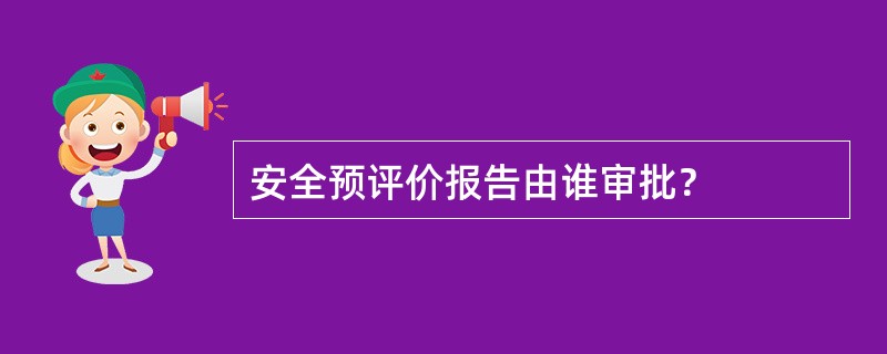 安全预评价报告由谁审批？