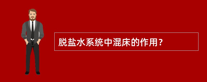 脱盐水系统中混床的作用？