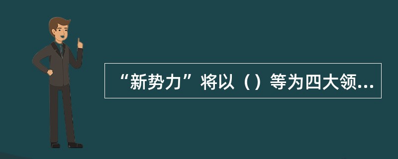 “新势力”将以（）等为四大领域为基础。