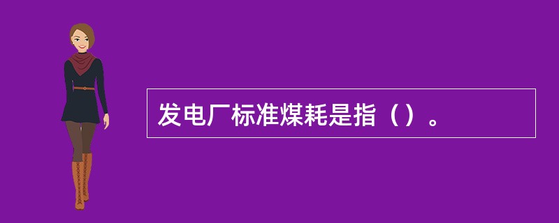 发电厂标准煤耗是指（）。