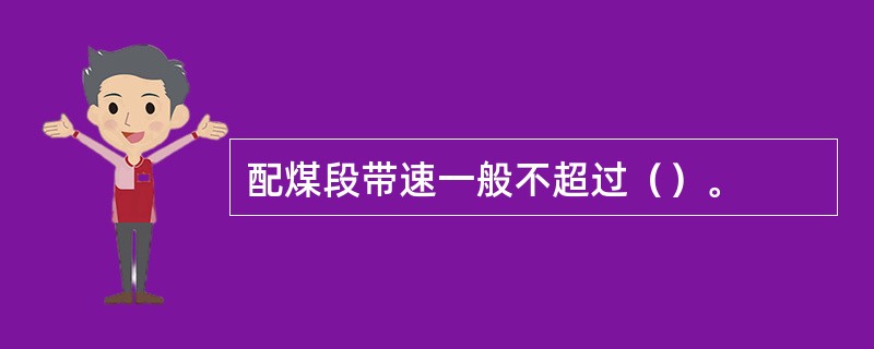配煤段带速一般不超过（）。