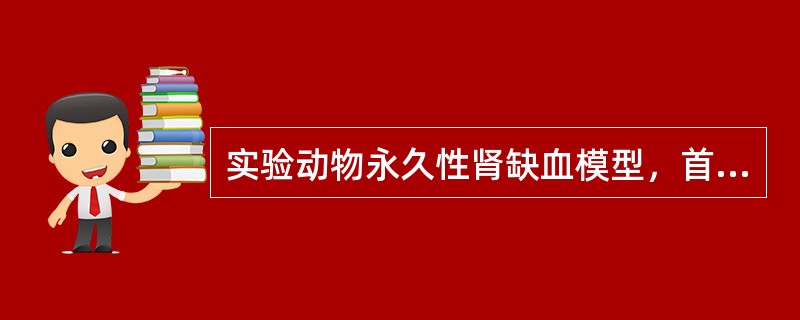 实验动物永久性肾缺血模型，首选的制备方法为（）。