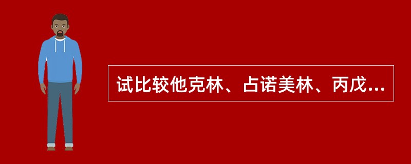 试比较他克林、占诺美林、丙戊茶碱、吡拉西坦治疗阿尔茨海默病的原理？