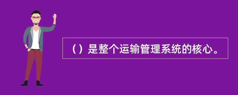 （）是整个运输管理系统的核心。