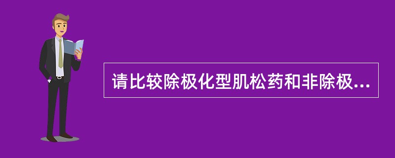 请比较除极化型肌松药和非除极化型肌松药的作用特点。