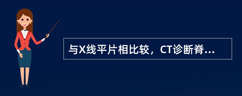 与X线平片相比较，CT诊断脊椎结核的优点，下列说法哪项不正确()