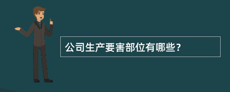 公司生产要害部位有哪些？