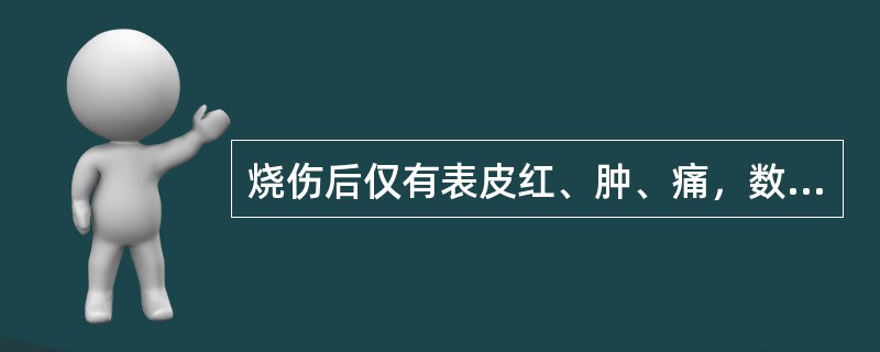 烧伤后仅有表皮红、肿、痛，数日自愈，不留瘢痕者为几度烧伤()