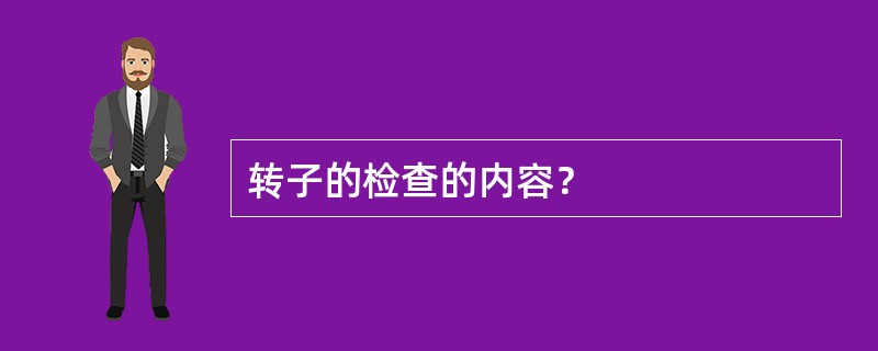 转子的检查的内容？