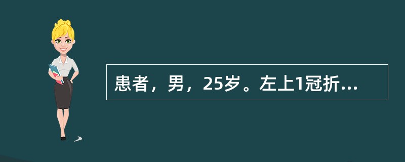 患者，男，25岁。左上1冠折2/3，根管治疗情况良好，咬合紧，最适宜的修复方法是