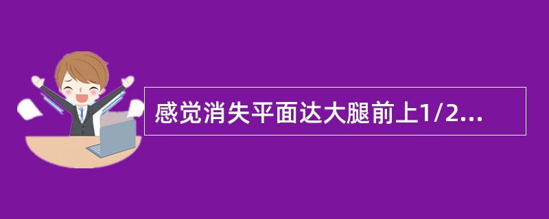 感觉消失平面达大腿前上1/2，能屈髋属于( )