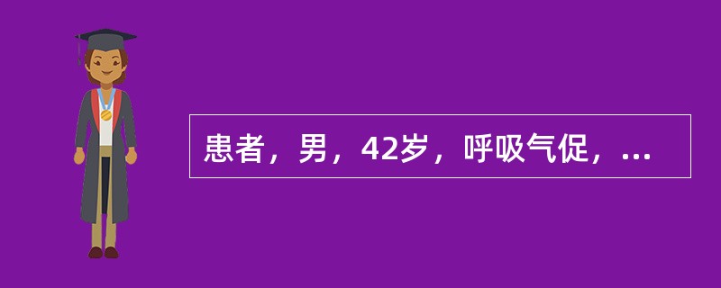 患者，男，42岁，呼吸气促，喉中哮鸣有声，胸闷如窒，口不渴，形寒怕冷，面色晦暗，