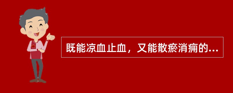 既能凉血止血，又能散瘀消痈的药物是（）。