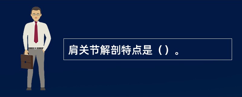 肩关节解剖特点是（）。
