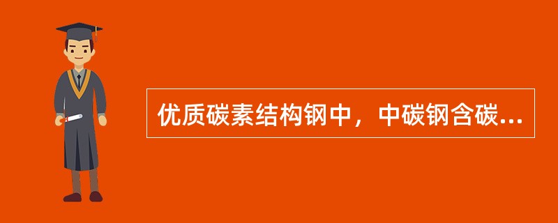 优质碳素结构钢中，中碳钢含碳量为：（）