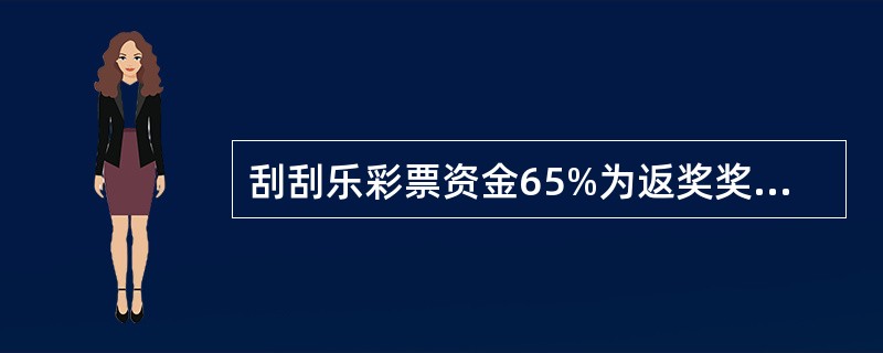 刮刮乐彩票资金65%为返奖奖金，（）为公益金，余下部分为发行费。