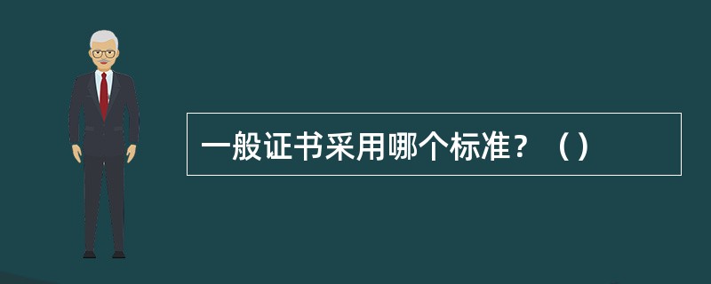 一般证书采用哪个标准？（）