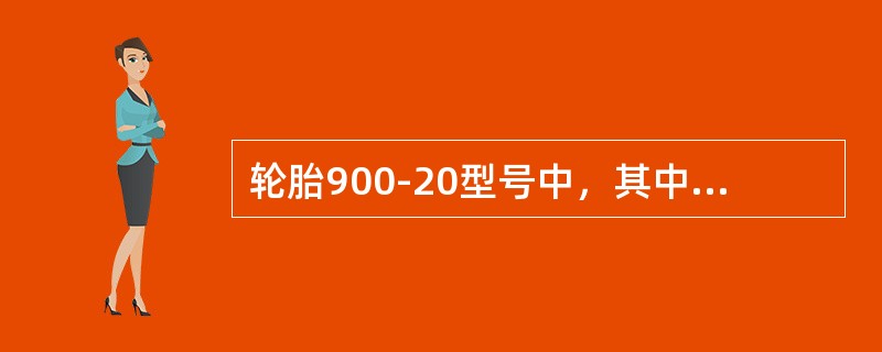 轮胎900-20型号中，其中20代表意义为（）。