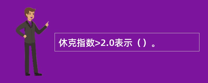 休克指数>2.0表示（）。