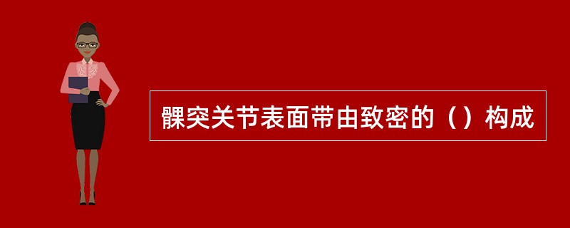 髁突关节表面带由致密的（）构成