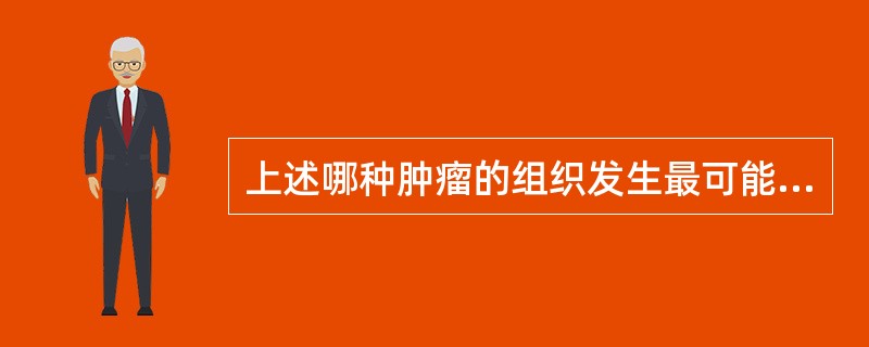 上述哪种肿瘤的组织发生最可能来自导管上皮细胞（）