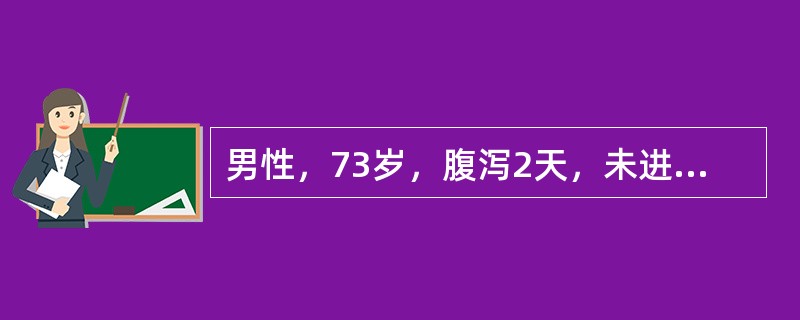 男性，73岁，腹泻2天，未进食，入院诉头晕、乏力，恶心呕吐，血清钠132mmol