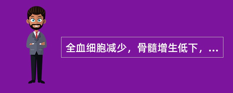 全血细胞减少，骨髓增生低下，造血细胞减少，这样的血象、骨髓象不见于（）