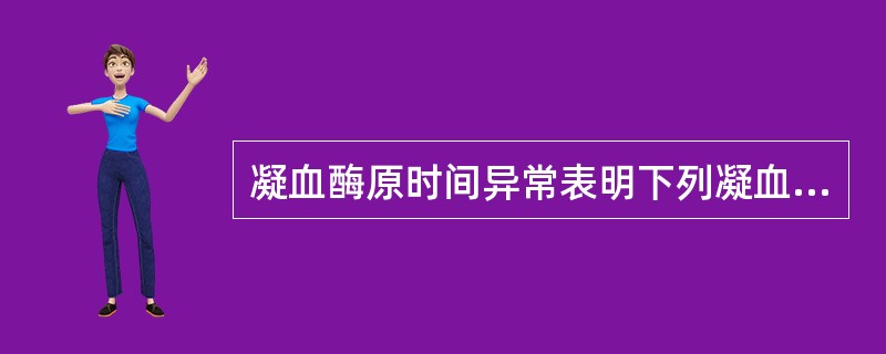 凝血酶原时间异常表明下列凝血因子可能有缺陷的是（）