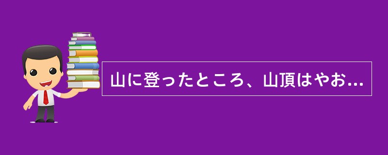 山に登ったところ、山頂はやおみやげ屋で町のようになっていた。なぜ静かな山をそのま