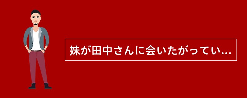 妹が田中さんに会いたがっているので、会わせて（）つもりです。